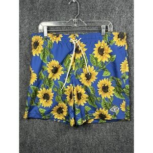 Pacsun Men's Floral Sunflower Swimming Beach Shorts Size Large
